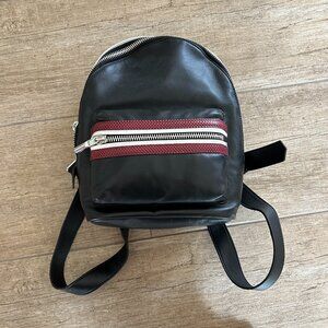 Elizabeth and James Cynnie Leather Backpack Black Red